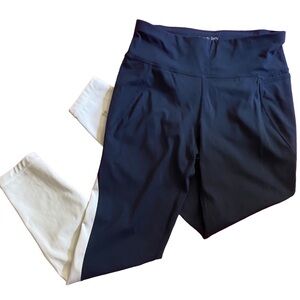 Sweaty Betty The Power 7/8 Length Leggings Navy White US size 6